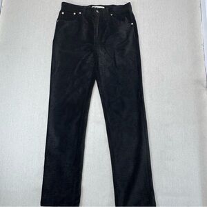 Sefr Sin Black Corduroy Velvet Cotton Pants Size 32 Inseam Mens Designer Luxury